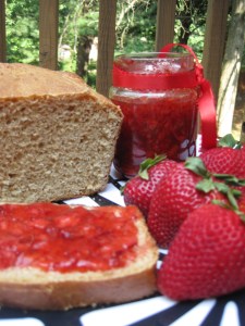 No-Knead wheat bread & freezer jam